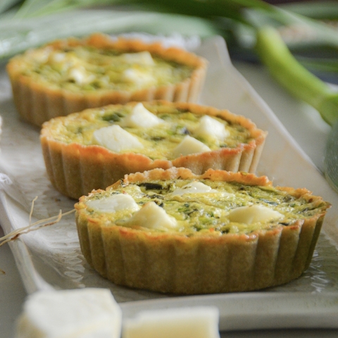 Tarta Puerro y Queso de Cabra - Keto