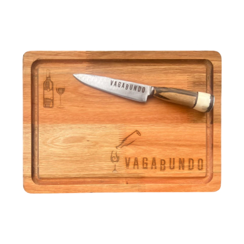 Combo Tabla Chica Cuchillo de Carbono Personalizado