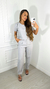Conjunto Brenda Cinza Gelo - Blusa e Calca Cenoura - comprar online