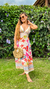 Vestido Midi Luara - Estampa Flores Colorido