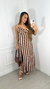 Vestido Midi Debora - Listrado Marrom - comprar online