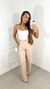 Calça Pantalona com Cinto Iza - Areia - comprar online