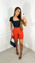 Short Alfaiataria com cinto Isabel - Coral - comprar online