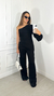 Conjunto Calça Pantalona e Blusa Nula Manga Thay - Preto - LALINDA