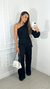 Conjunto Calça Pantalona e Blusa Nula Manga Thay - Preto - comprar online