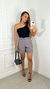 Short Alfaiataria com cinto Isabel - Cinza - comprar online
