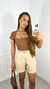 Body Decote Quadrado Eliete - Marrom - comprar online