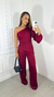 Conjunto Thay Vermelho Dahlia - Calça Pantalona e Blusa Nula Manga - comprar online