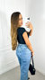 Body Gola Redonda Camilla - Preto na internet