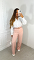 Calça Pantalona Com Cinto Isis - Rosa - comprar online