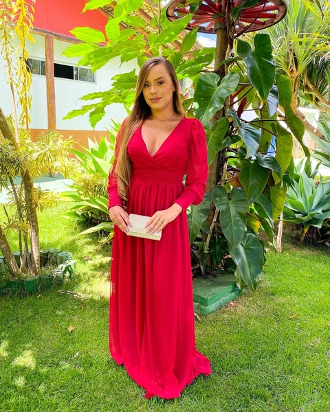 Vestido Turquesa - Vermelho Cornalina