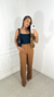 Calça Pantalona com Cinto Iza - Marrom - comprar online