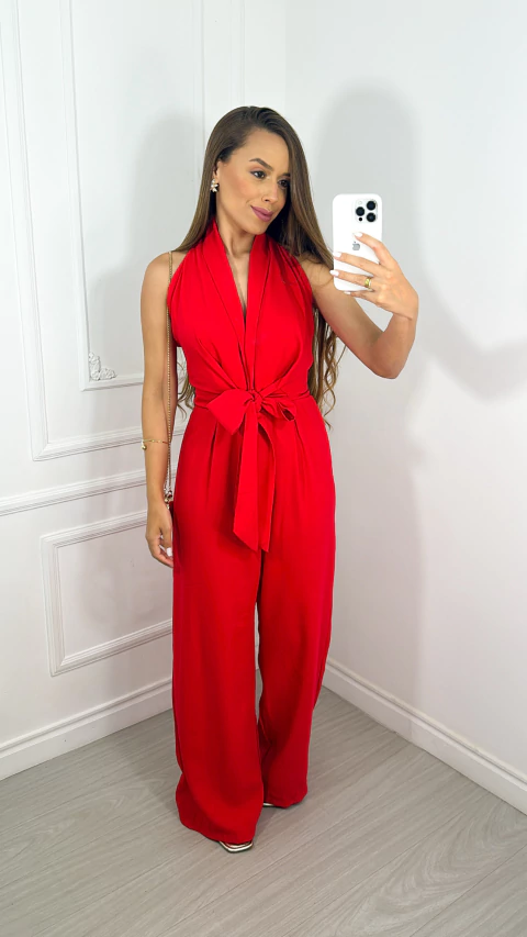 Macacão Yara - Vermelho - comprar online