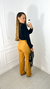 Calça Alfaiataria Pantalona Com Cinto - Caramelo - comprar online
