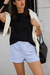 Boxer short Celeste - rayas blancas