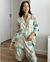 Pijama Gardenia aqua manga larga