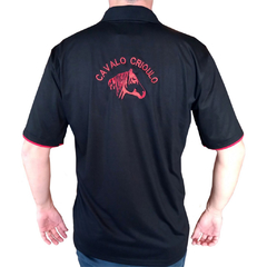 Camisa Polo Masculina Bordado Cavalo Crioulo com Detalhe no Peitilho e na Manga Adulta-Los Regallos