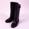 bota infantil crianca salto de taco couro preto