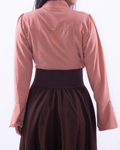 Camisa de Prenda Lisa Adulto Dois Botões na Gola Rosa PP - Essence Prendas na internet