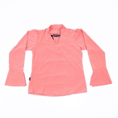 Camisa de Prenda Lisa Adulto Dois Botões na Gola Rosa PP - Essence Prendas - loja online