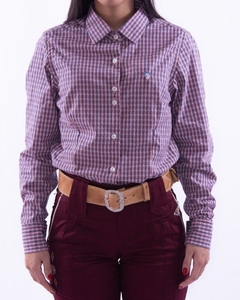 Camisa Camisete Quadriculada Feminina 100% Algodão - Montés - comprar online