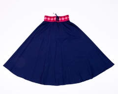 Saia Oxford Adulto com Cinto Elástico Vermelho Estampa Flor de Lis - Picanço na internet