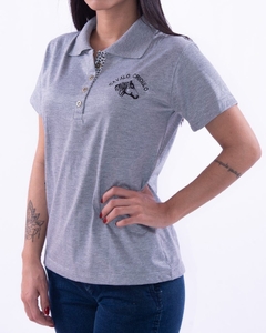 Camisa Baby Look Polo Bordado Cavalo Feminino Adulto - Los Regallos