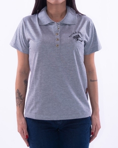 Camisa Baby Look Polo Bordado Cavalo Feminino Adulto - Los Regallos na internet