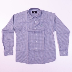 Camisa Xadrez Bordado Cinza  - La Jineteada
