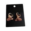 brinco argola cavalo folheado a ouro