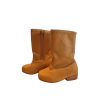 Bota Couro Infantil Amarelo com Ziper - Lince