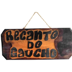 Artesanato Placa Madeira Dizeres Verniz Escuro - Arte Campeira na internet