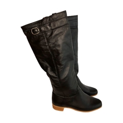 bota couro de taco adulto feminina preta piti
