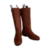 bota de couro confort infantil marrom