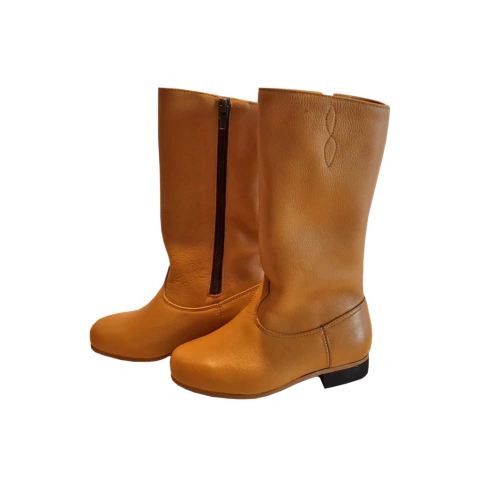 Bota Couro Com Solado Confort Amarela Infantil 23 ao 27 - Lince