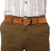 Cinto de couro liso masculino adulto