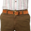 Cinto de couro liso masculino adulto