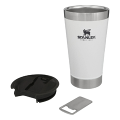 Copo Térmico Cerveja Com Tampa 473ml - Stanley branco