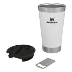 Copo Térmico Cerveja Com Tampa 473ml - Stanley branco