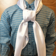lenço gaucho tradicional 80 cm branco