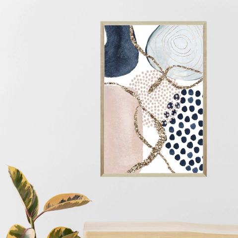 Con Marco - Formas Azul y Rosa 1