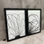 Set 2 con Marco - Abstracto Formas Negras - comprar online