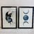 Set 2 con Marco - Acuarela Azul Mariposa y Luna - FREE STYLE DECO