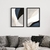 Set 2 con Marco - Abstractos Azul, Blanco y Gris