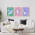 Set 3 con Marco - Gatos Colores - comprar online