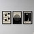 STOCK Inmediato - Set 3 Marco Negro - Bauhaus Negro Beige - 20x30cm