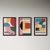 STOCK Inmediato - Set 3 Marco Negro - Bauhaus Colores - 20x30cm