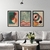 Set 3 con Marco - Bauhaus Retro Verde y Rosa - comprar online