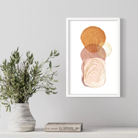 Con Marco - Abstracto Terra y Dorado 1