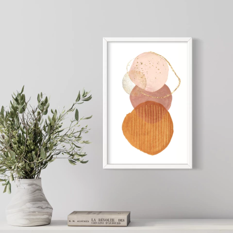 Con Marco - Abstracto Terra y Dorado 2